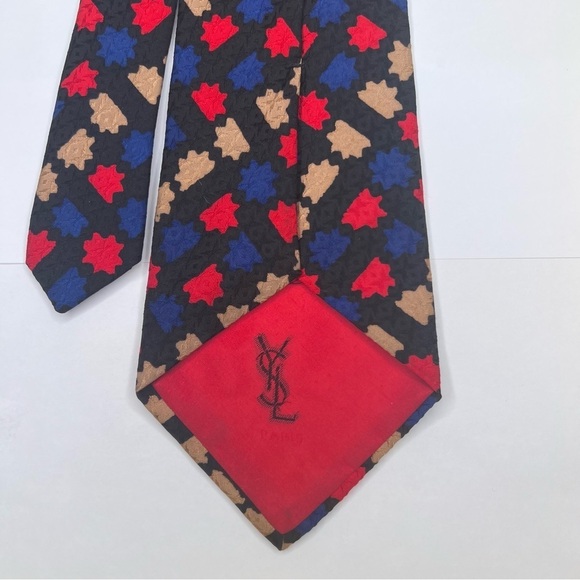 Yves Saint Lauren Vintage silk tie colorful extra wide - Picture 3 of 7